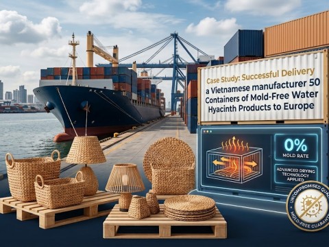 Case Study: How Phu Minh Co., Ltd. Successfully Delivered 50 Containers of Mold-Free Water Hyacinth Products to Europe